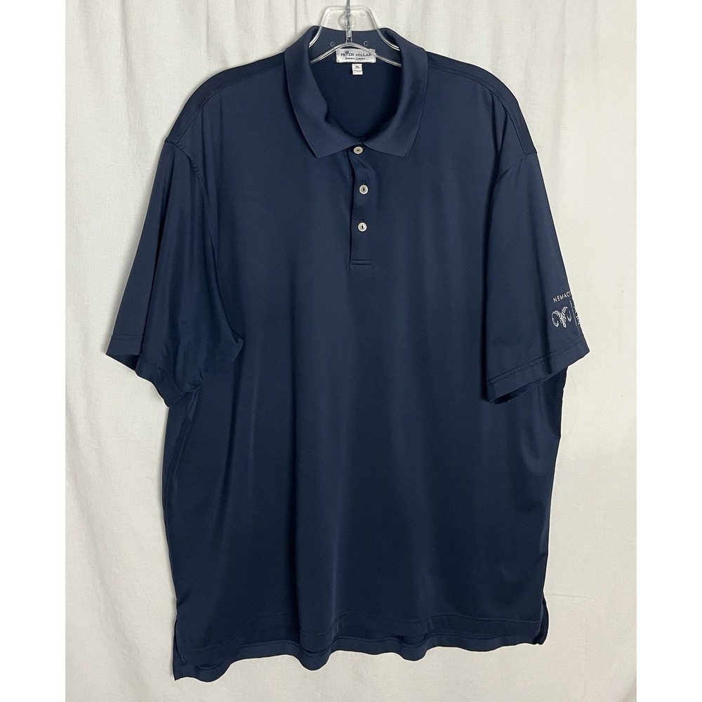 Peter Millar Summer Comfort Polo Men's XL Navy Nemacolin Resort Golf